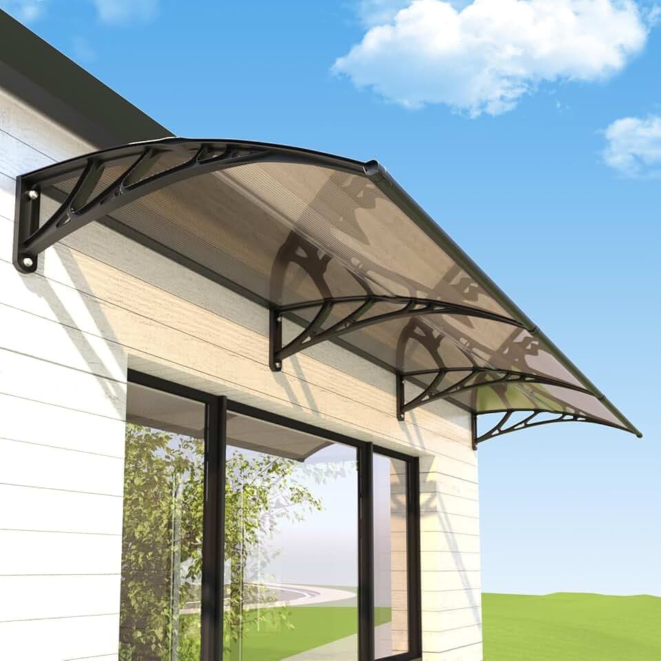 Awnings for Outside, 40x120in UV-Resistant Rain Proof Door Canopy