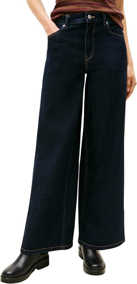 Tommy Hilfiger Damen Jeans Hose Rinse 70'S Wide Leg High Waist