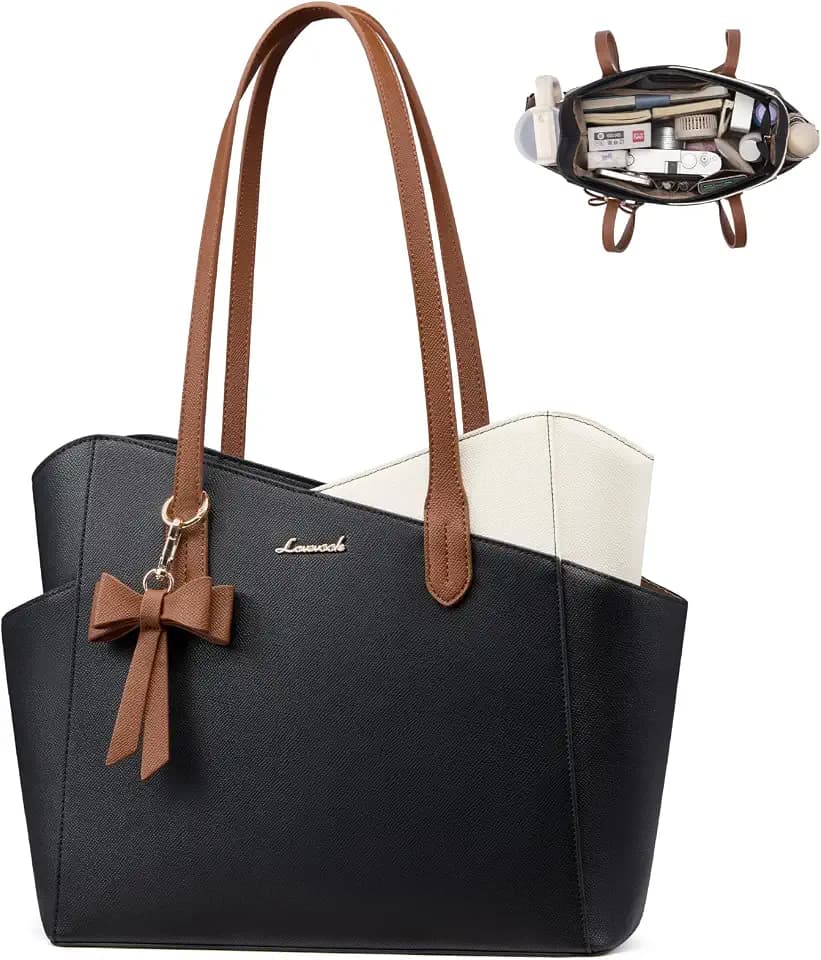LOVEVOOK Small Tote Purse for Women, 2026 Structured PU Leather Handbags