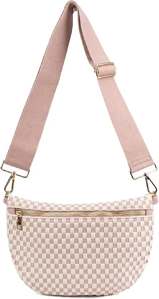 Fiona Woven Crossbody Bag | Bum Bag | Belt Bag with Adjustable Strap