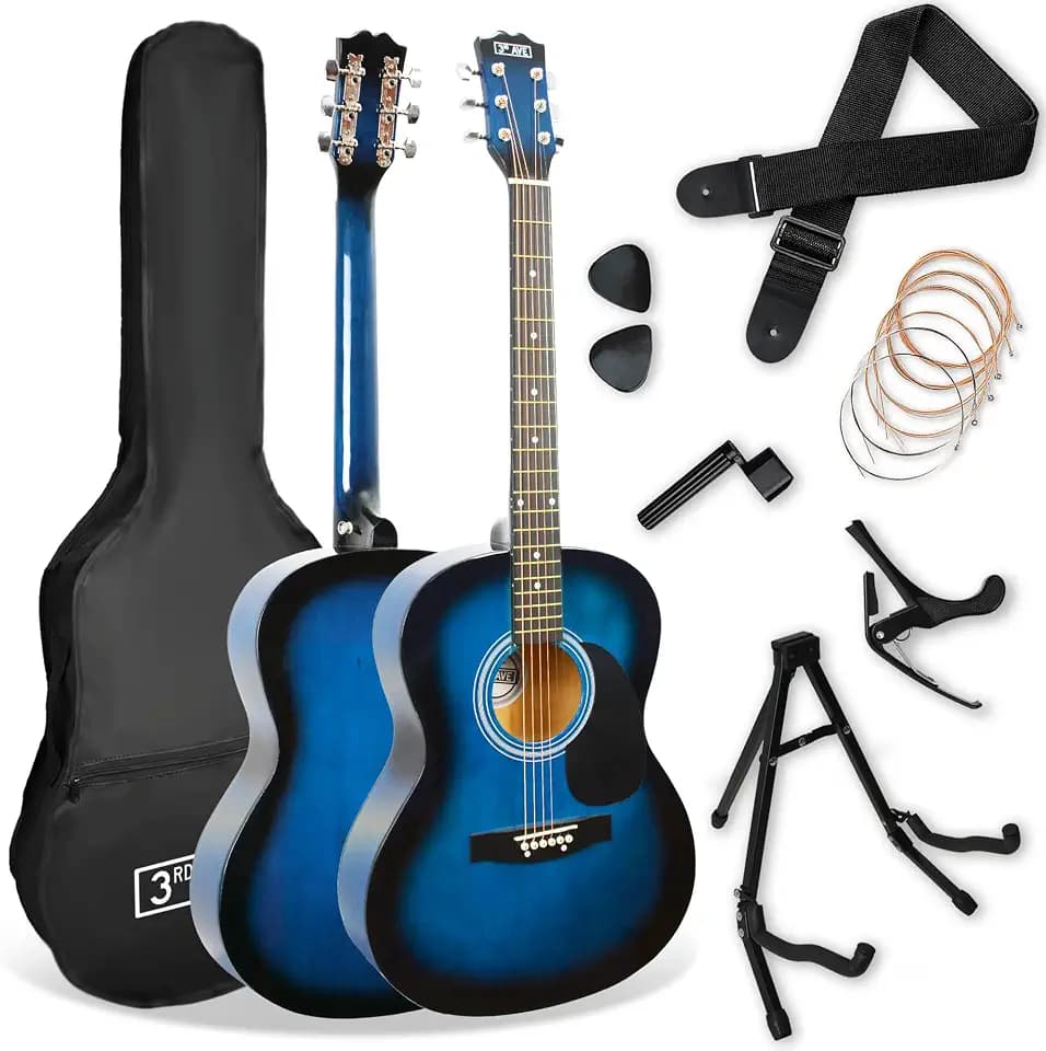 3rd Avenue 4/4 Westerngitarre Premium-Set, Blau