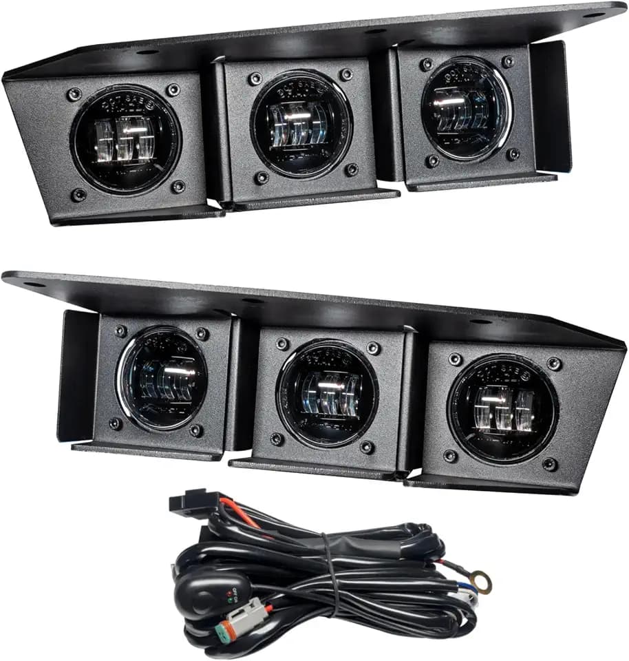 ORACLE Lighting 5890-001 White Triple LED Fog Light Kit for Steel Bumper fits 2021 2024 Bronco - Six High-Powered Emitters, Provides Significant Visibility