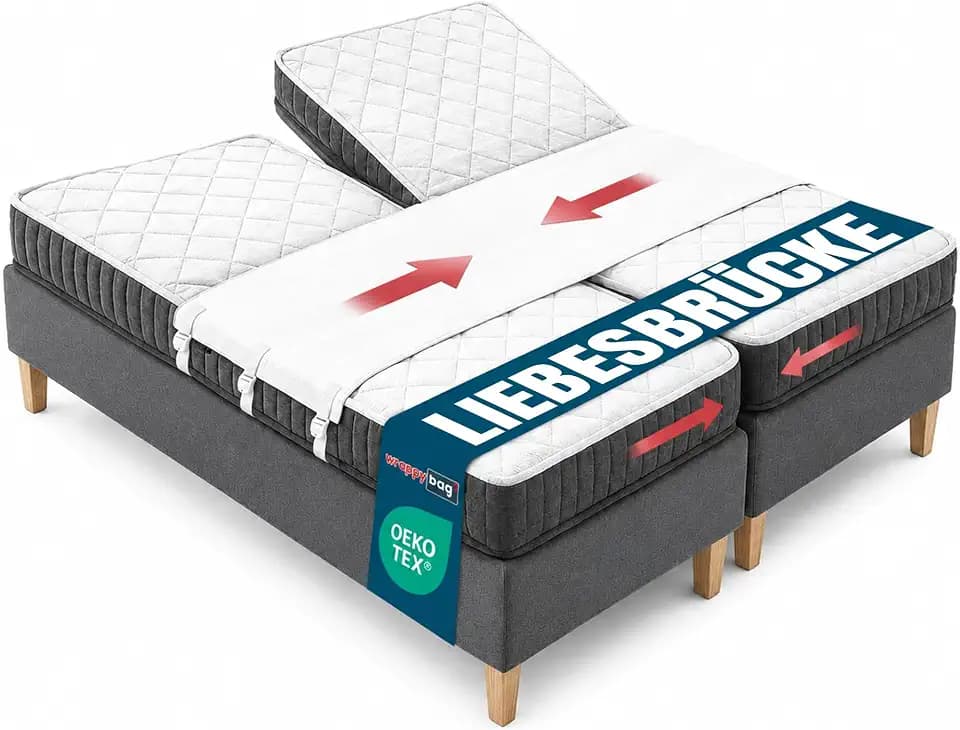 Wrappybag Liebesbrücke für Matratzen - Matratzenverbinder Ritzenfüller
