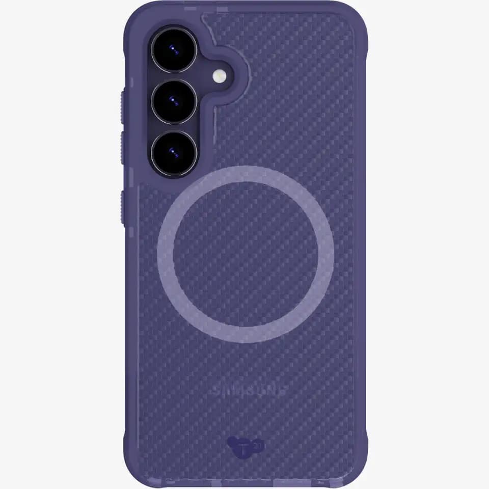 Tech21 EvoArmor case for Galaxy S25 - with Magnets- Military Grade Impact Protection - Purple