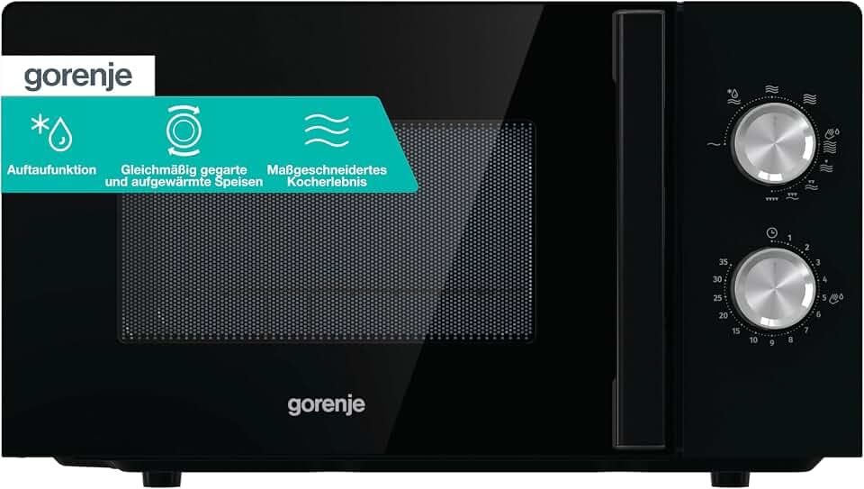 Gorenje MO 20E2BH Mikrowelle 20L Garraum, Grillfunktion 800 Watt, 5 Stufen