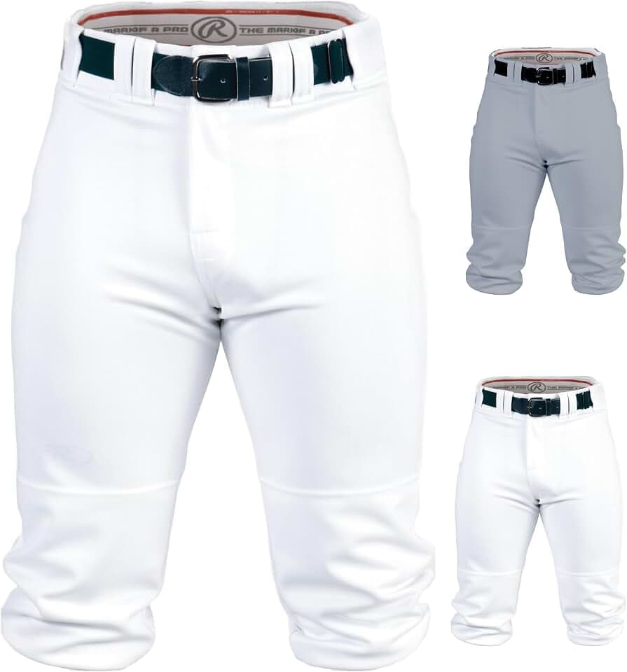 Rawlings Pro 150 Series Baseballhose, Knielang, Erwachsenengrößen, einfarbig, mehrere Farben