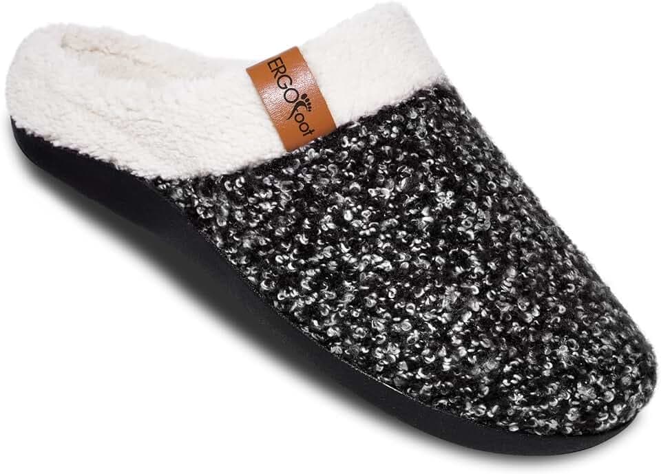ERGOfoot Orthopedic Slippers with Arch Support for Women Men