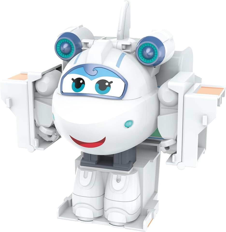 Super Wings Foodie Series Transformable Toys, 2-Pack Super Transform Dizzy-Ice Cream & Donnie-Chips Deformable Food Robot Action Figure DIY Transforming Toy Gift for Kids Boys Girls Age 3 4 5 6