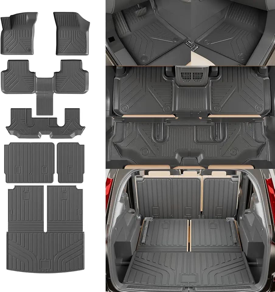 Rongtaod Floor Mats Set (7 PCS) for 2018-2026 Volkswagen Atlas Accessories