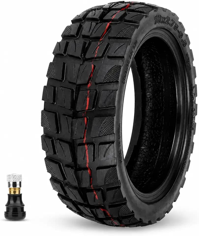 10x2.75-6.5 Tubeles Reifen Offroad mit Ventil, 10 Zoll E Scooter Ersatzreifen Hoheverstärkt, Pannensicher, Rutschfest & Langlebig Reifen 1 Stück