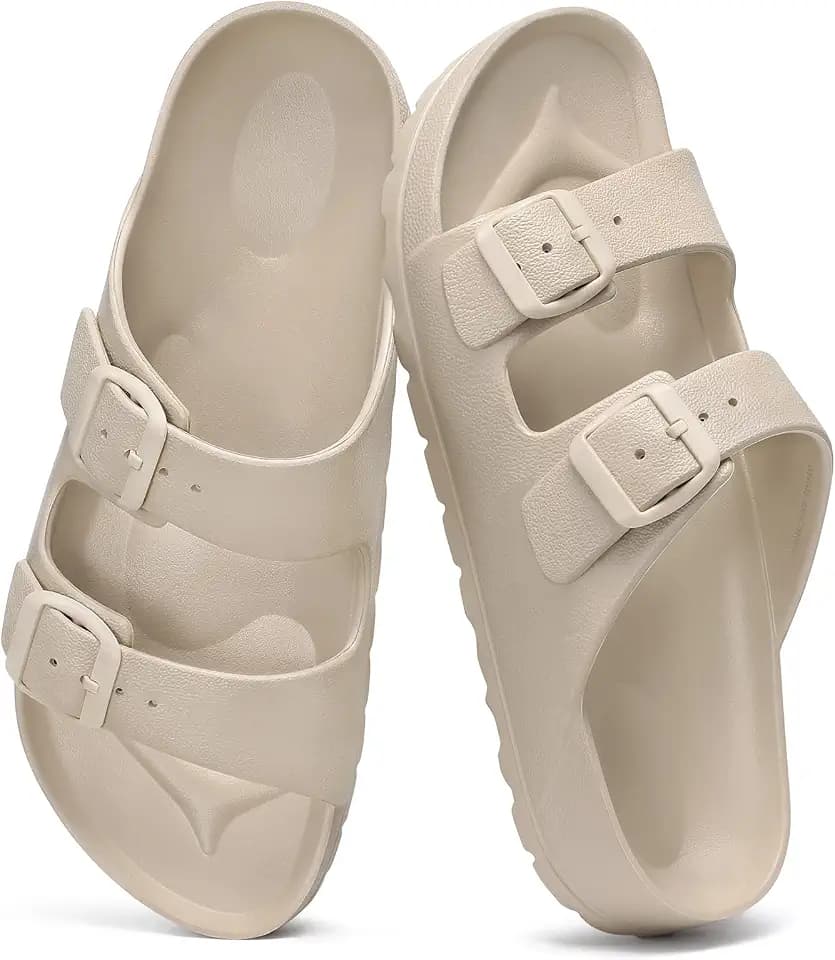 shevalues Women's Comfort EVA Sandals Medium Arch Support Beach Slides