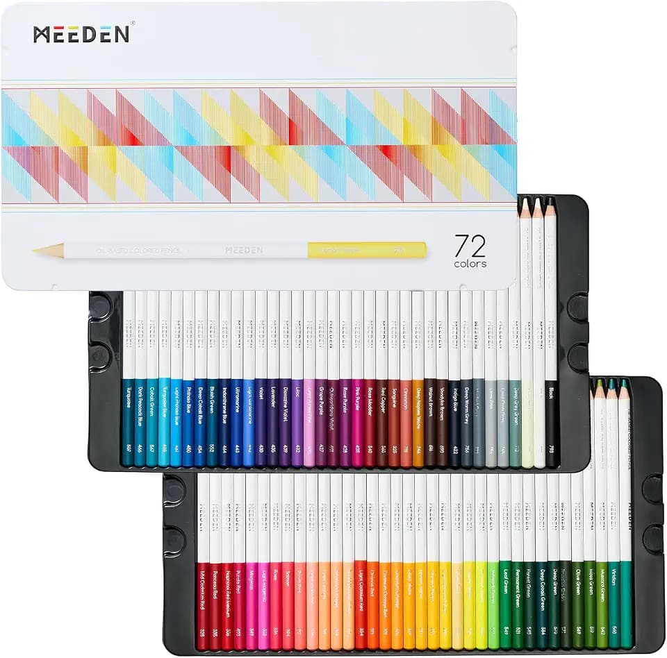 MEEDEN Artist Colored Pencil Set: 72 Oil Based Drawing Pencils For Adults