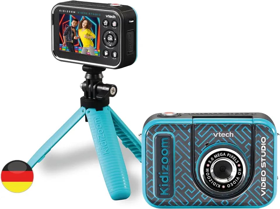 VTech Kidizoom Video Studio HD blau – Kinderkamera mit Greenscreen