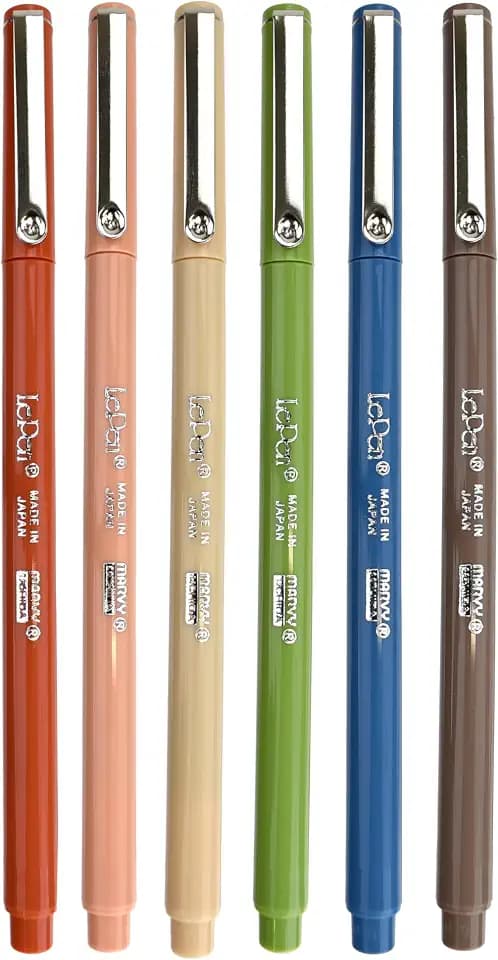 Uchida Le Pen Earth Tone 6 Piece Set