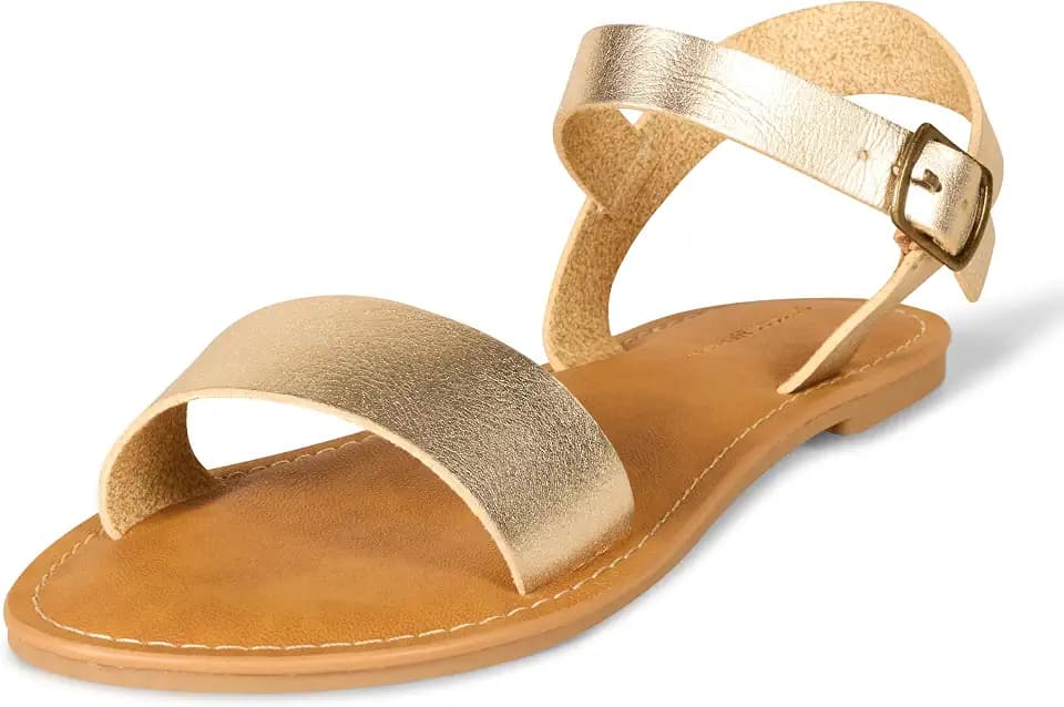 Amazon Essentials Damen Sandale mit Zwei Riemen und Schnalle
