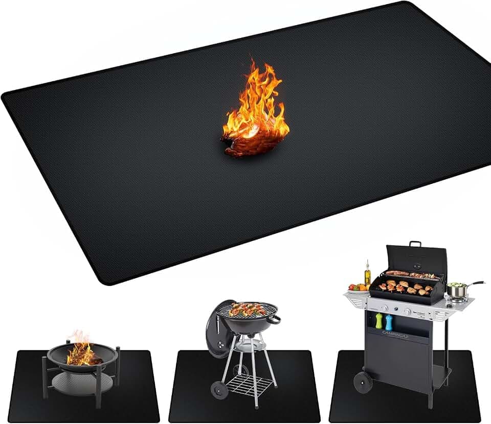 48 x 30 inches Under Grill Mats for Outdoor Grill Patio & Deck BBQ