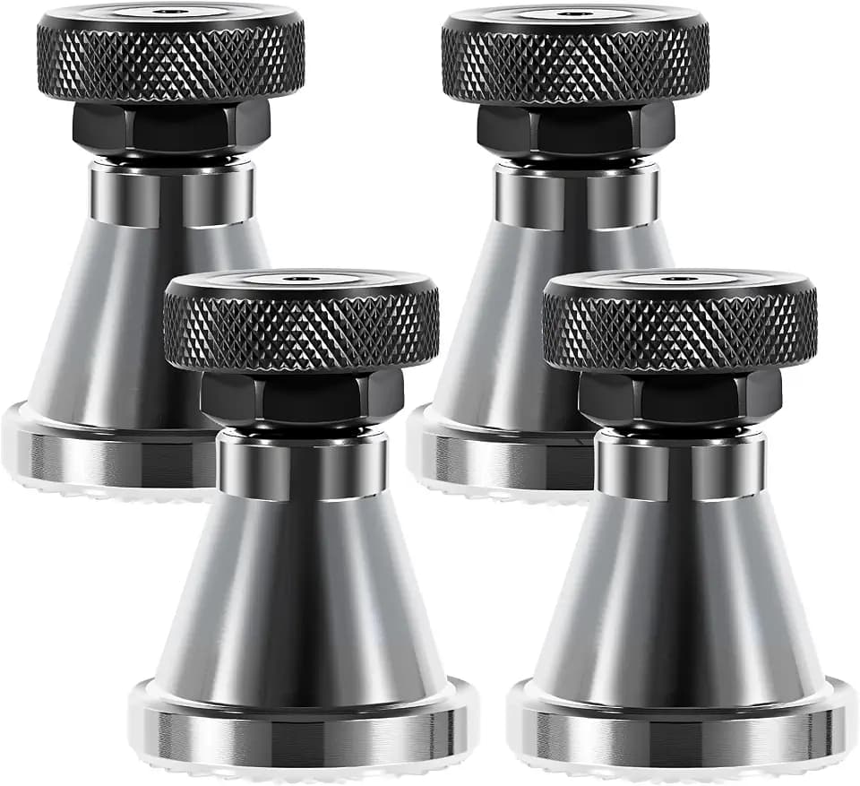 4 PCS Adjustable Screw Jack Stands, 2.63" to 4.02" Heavy Duty M18 Post Machinist Screw Jack Stands, 5 Tons Capacity for Large Drilling Milling Machines Leveling Jacks