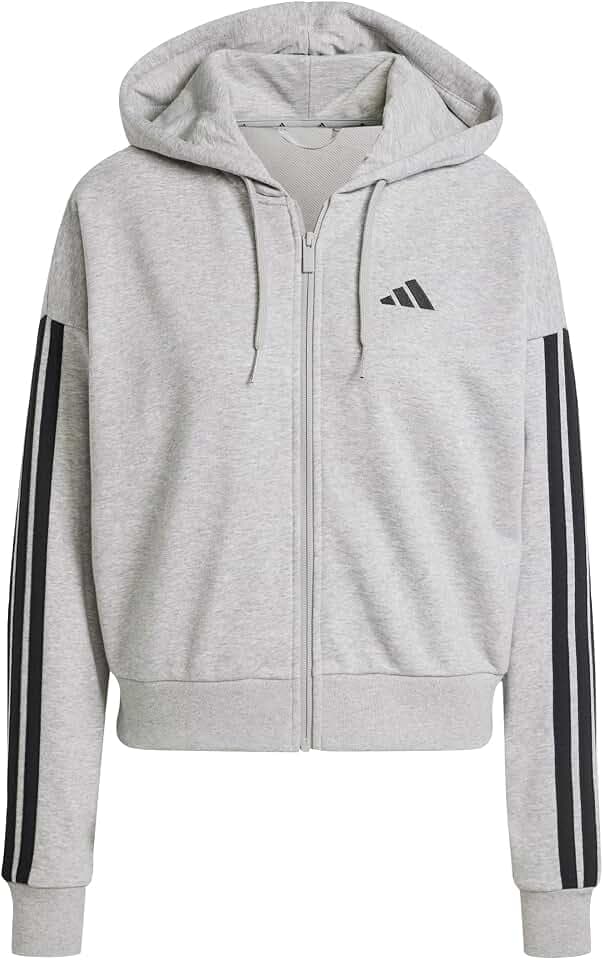 Adidas Damen Essentials 3-Stripes French Terry Full Zip Hoodie