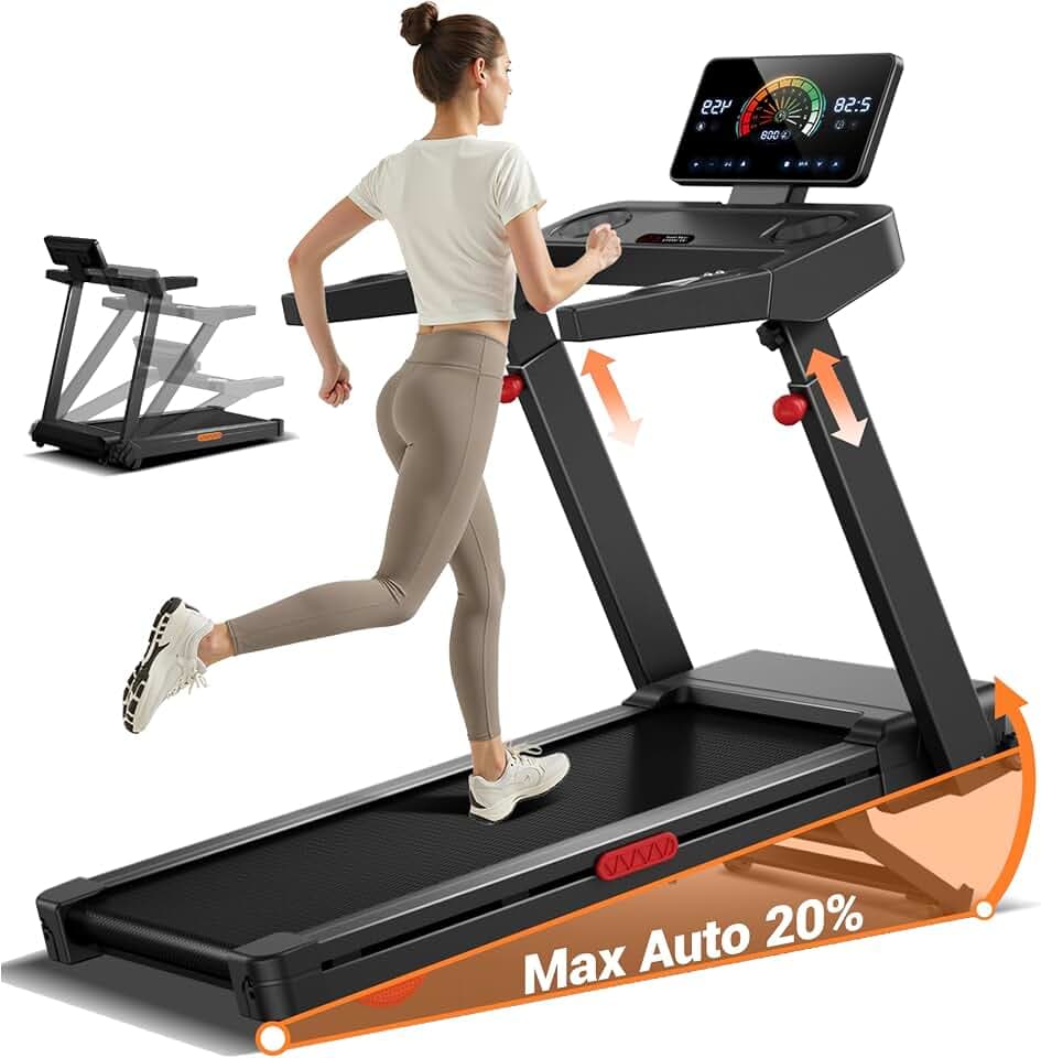 CURSOR Laufband für Zuhause mit Automatischer Steigung, 14 KM/H