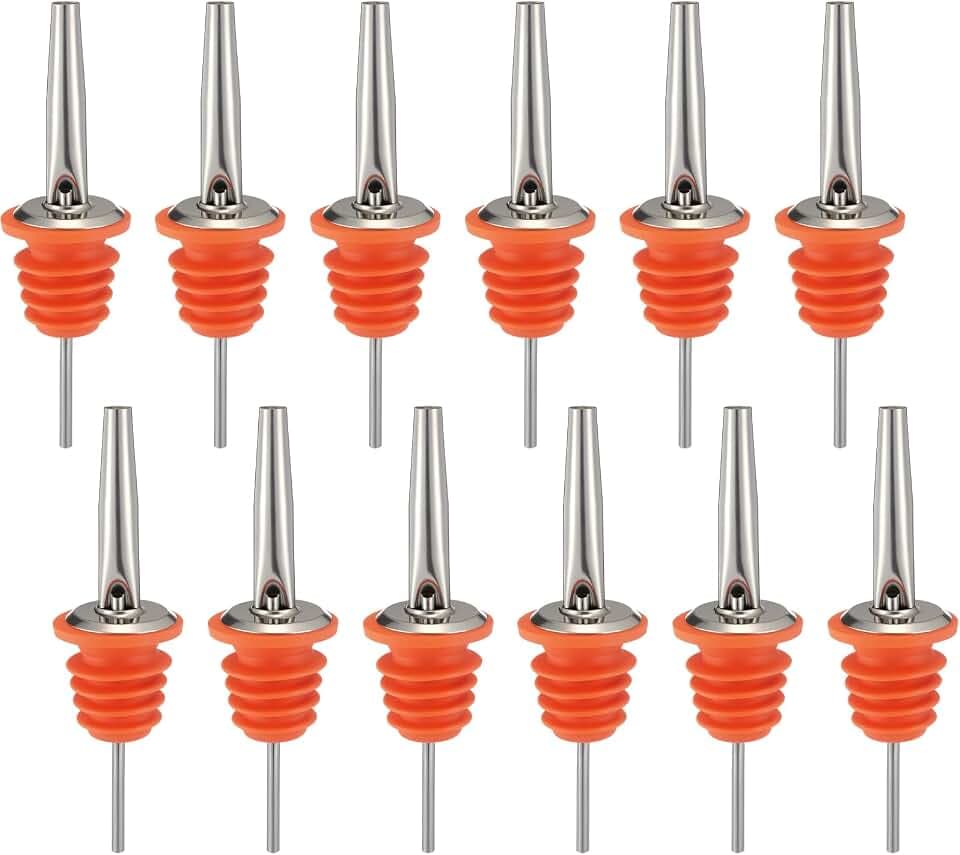12 Units Tapered Pour Spouts for Liquor Bottles Pourer Dispenser