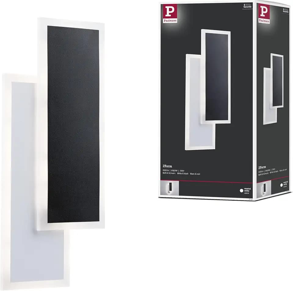 Paulmann 71167 WD 2Form WL LED 16W 150x350mm Weiß Schwarz 230V Acryl Metall