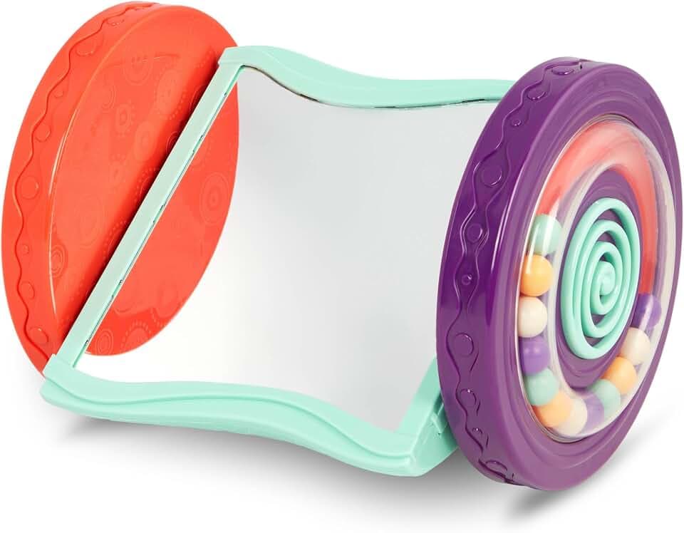 B. toys Baby-Aktivitätsspiegel, rollender Spiegel mit Sensorikrädern
