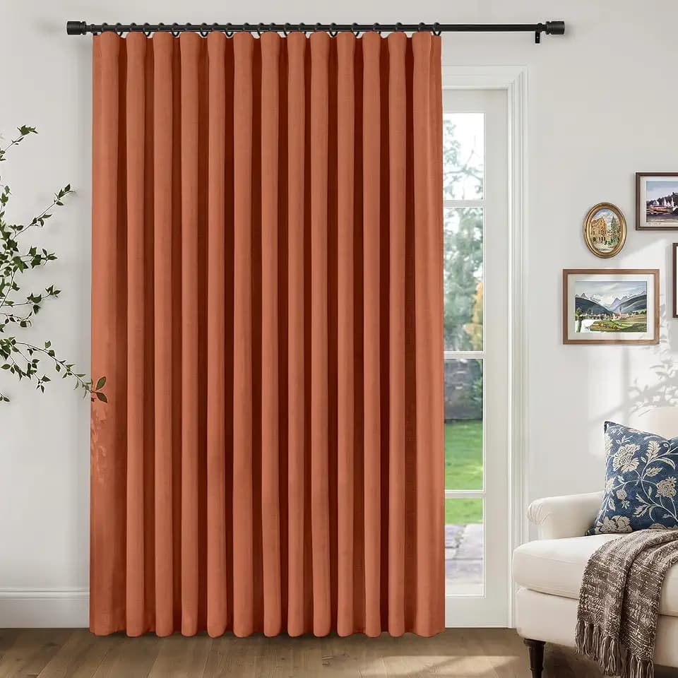 INOVADAY 100% Blackout Sliding Door Curtains, 1 Panel, W100xL84