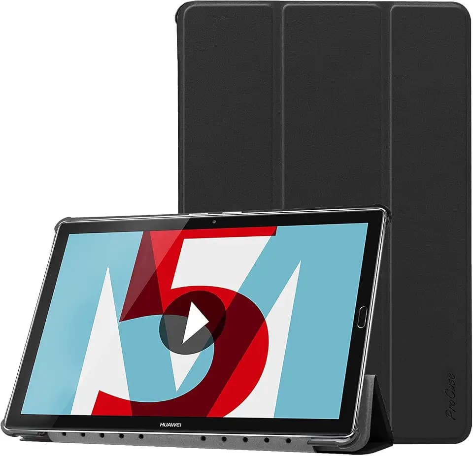 ProCase Huawei MediaPad M5 10 / M5 10 Pro Hülle,Schlank Stand Starr Hülle Intelligente Hülle für 10.8 Zoll Huawei MediaPad M5 10/ M5 10 Pro 2018 -Schwarz