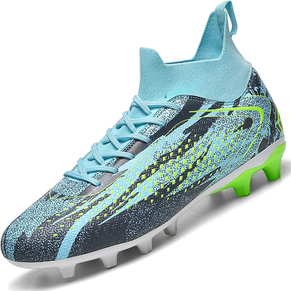 Fußballschuhe Herren Fussballschuhe Jungen Kinder Kunstrasen High Top Stollen Spikes Turf Trainer Fußball Stiefel Football Schuhe