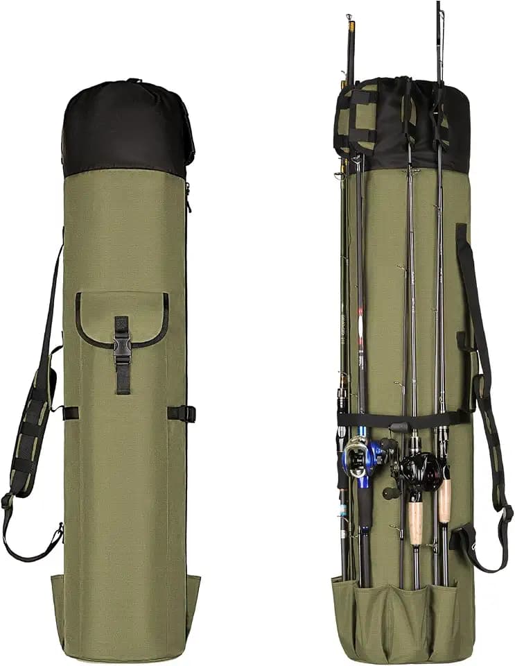 Fishing Pole Bag Rod Case, Folding Fishing Pole Bag Fishing Gear
