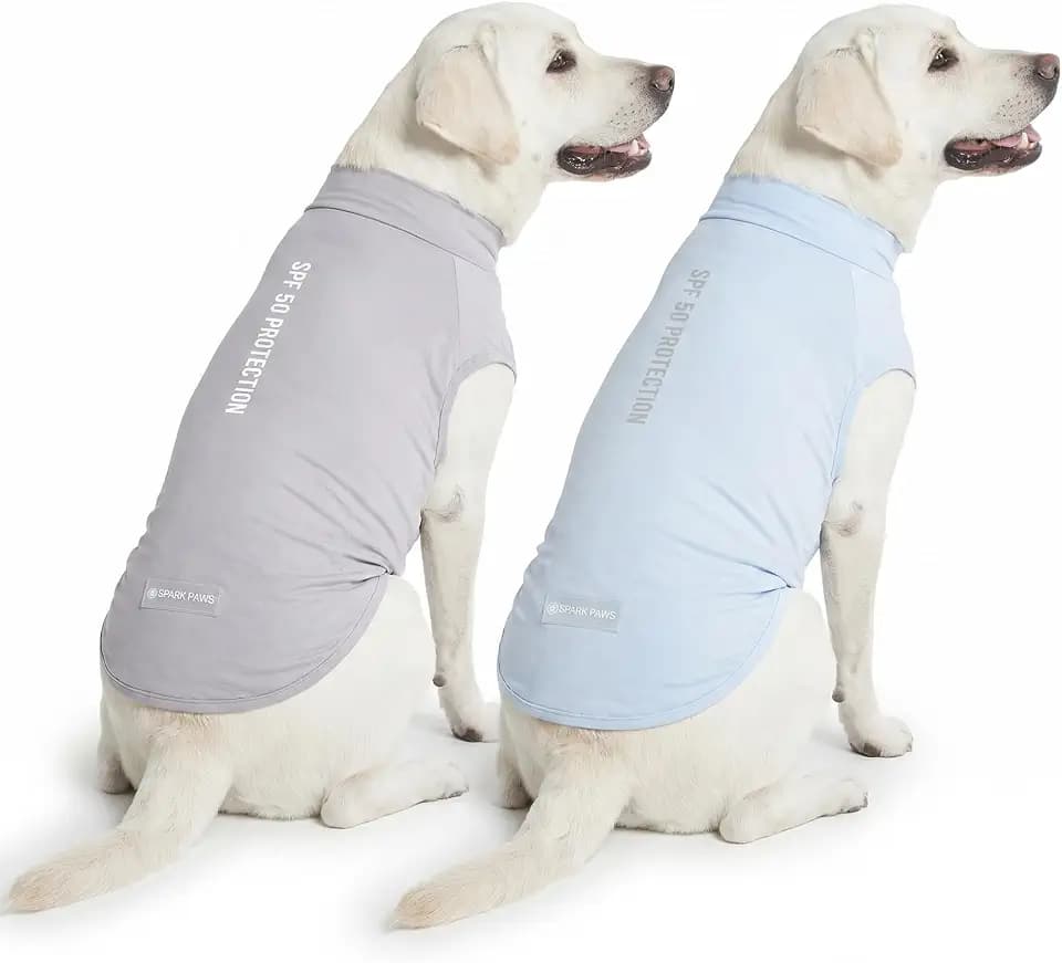 Spark Paws Sunblock Dog T-Shirt, SPF 30 UV Sun Protection, Summer Cooling