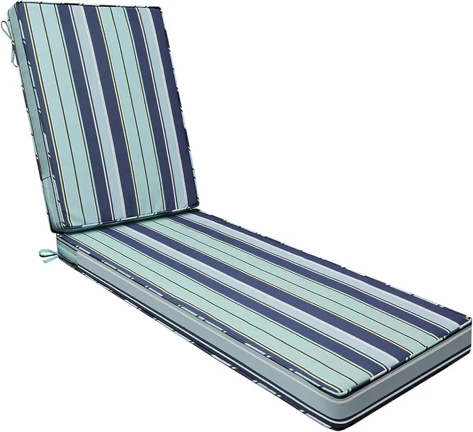 AAAAAcessories Outdoor Chaise Lounge Cushions, 72 x 21 x 3 in, Set of 1