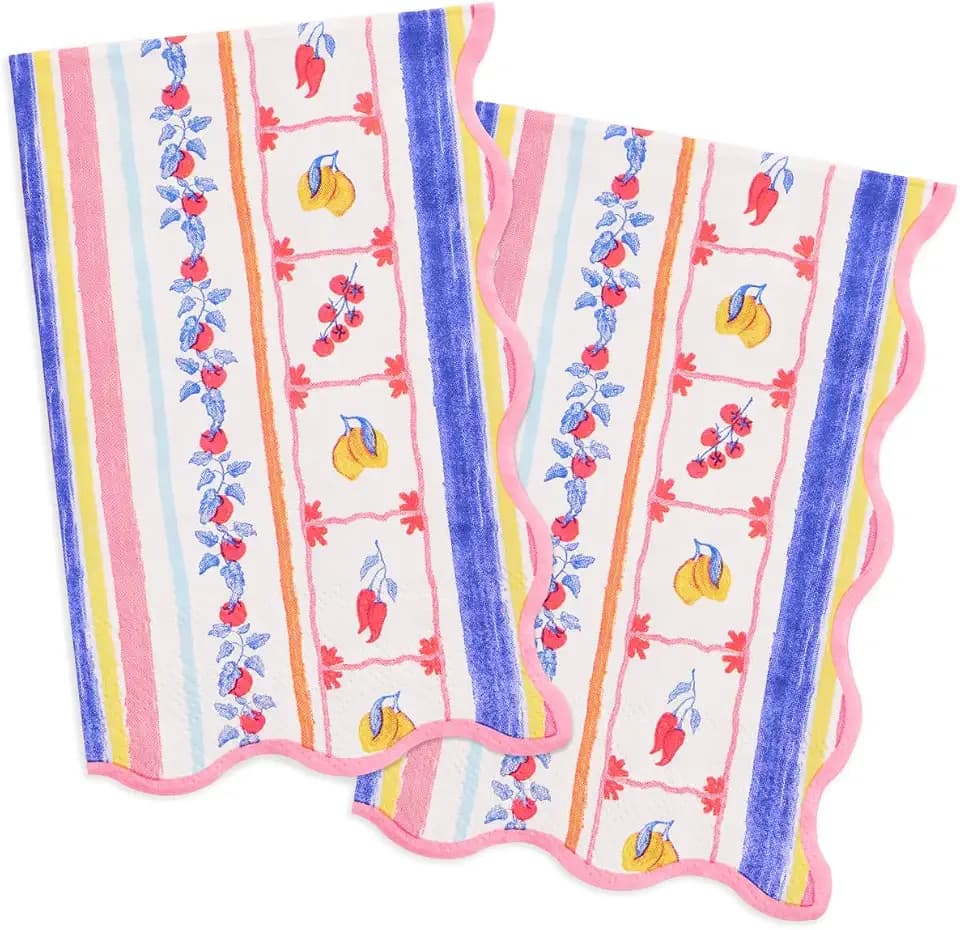xo, Fetti 25 Italian Capri Paper Napkins | Summer Party Amalfi Lemon Decor