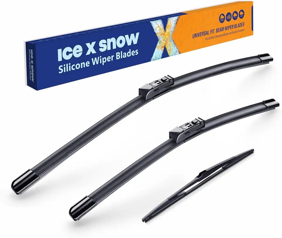 Silicone Windshield Wiper Blades Replacement for Mazda CX-5 CX5 2017-2023,CX-9 CX9 2016-2023 Automotive Replacement Windshield Wiper Blades (24"+18"+14" Front Rear Wiper Blade Set)