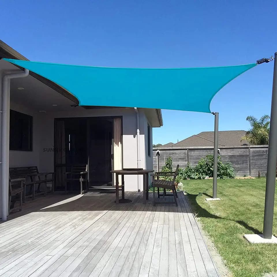 SUNNY GUARD 13' x 20' Rectangle Shade Sail 95% UV Block Outdoor Canopy