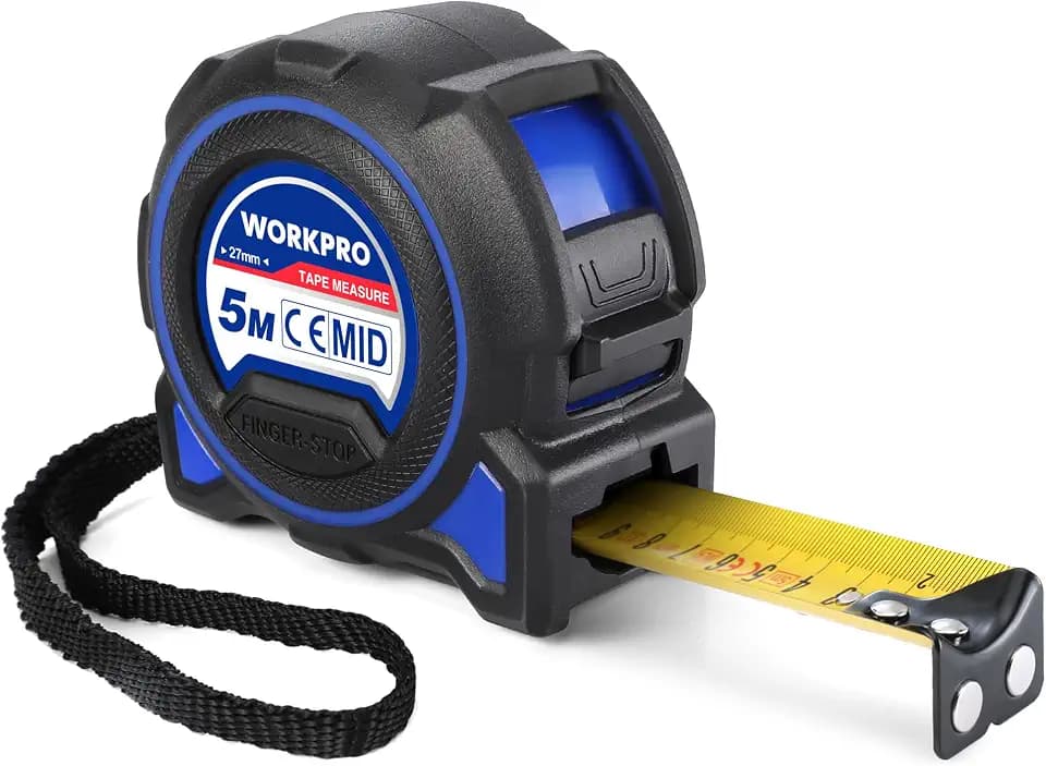 WORKPRO Maßband 5m, Professionelles Metermaß, Hochpräzises Maßband