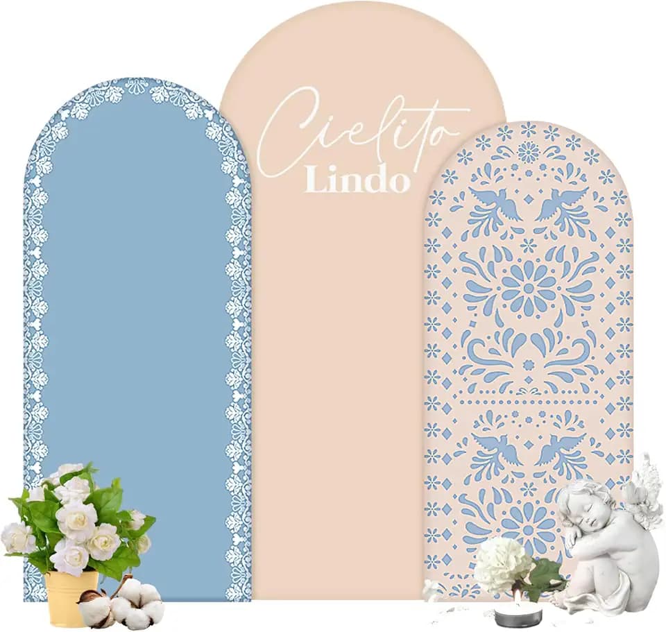 3 Pcs Mexican Arch Backdrop Cover Cielito Lindo Baby Shower Arch Backdrop
