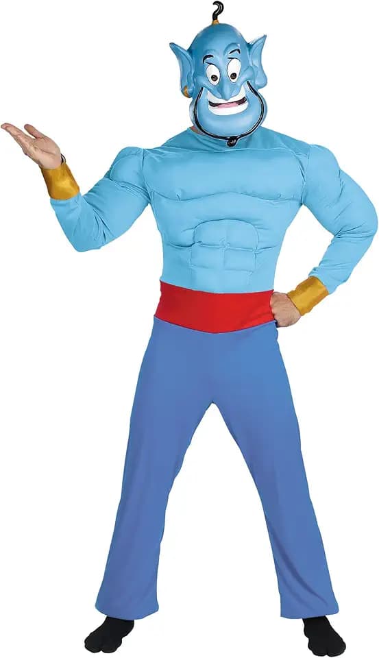Disguise mens Aladdin - Genie Adult Muscle Chest Costume Blue