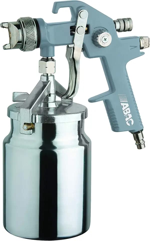 ABAC Lackierpistole G-551A, Druckluft Farbsprühgerät, Spritzpistole/Sprühpistole mit 1 L Saugbecher, Ø 1,5 mm Spritzdüse, Rund- oder Flachstrahl, max. Druck 4 Bar