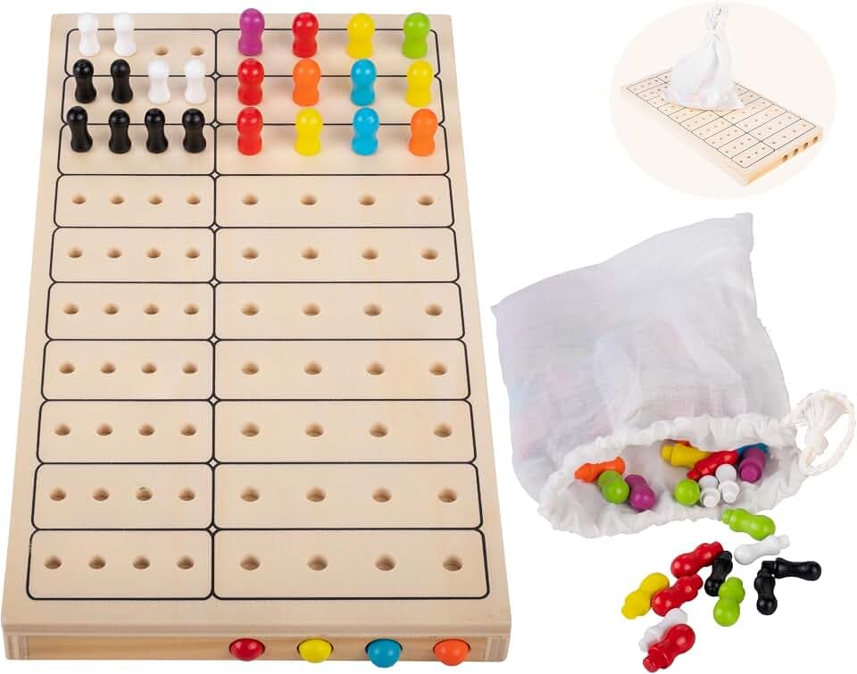 Engelhart - 340926 – Master Color – Kleines Reisespiel aus Holz – Logikspiel – ab 6 Jahren