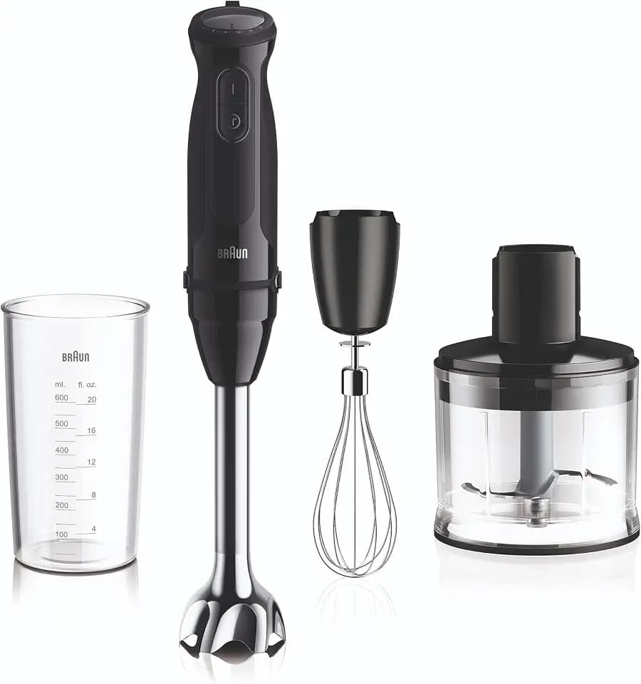 Braun MultiQuick 5 - Stabmixer 21 Geschwindigkeitsstufen, 1000W, Schwarz