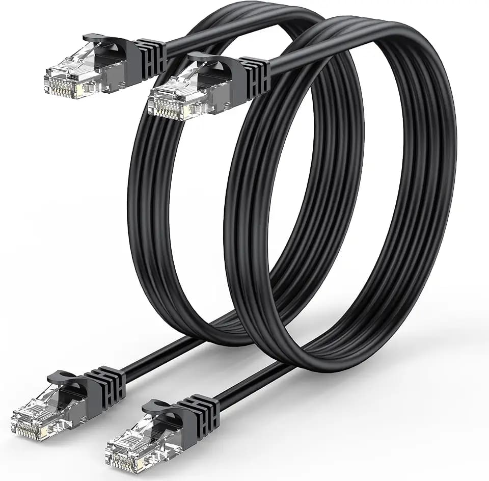 Cat 6 Ethernet Cable 3 FT 2-Pack, Short Patch Cable 3 Foot Cord