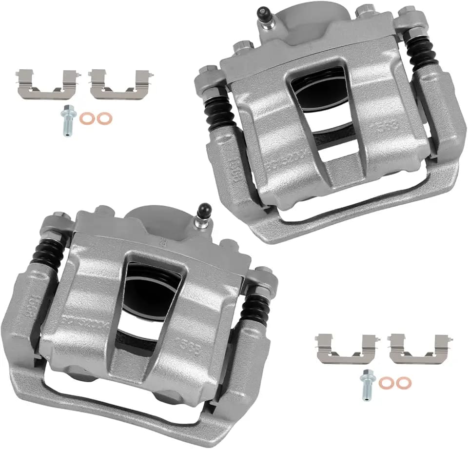 cciyu Front Left & Right Disc Brake Calipers With Bracket 19B6461S 19B6460S