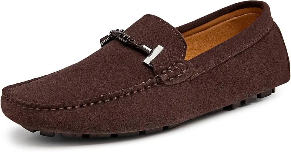 Go Tour Men's Penny Loafers Moccasin Driving Shoes Slip On Flats Boat Shoes