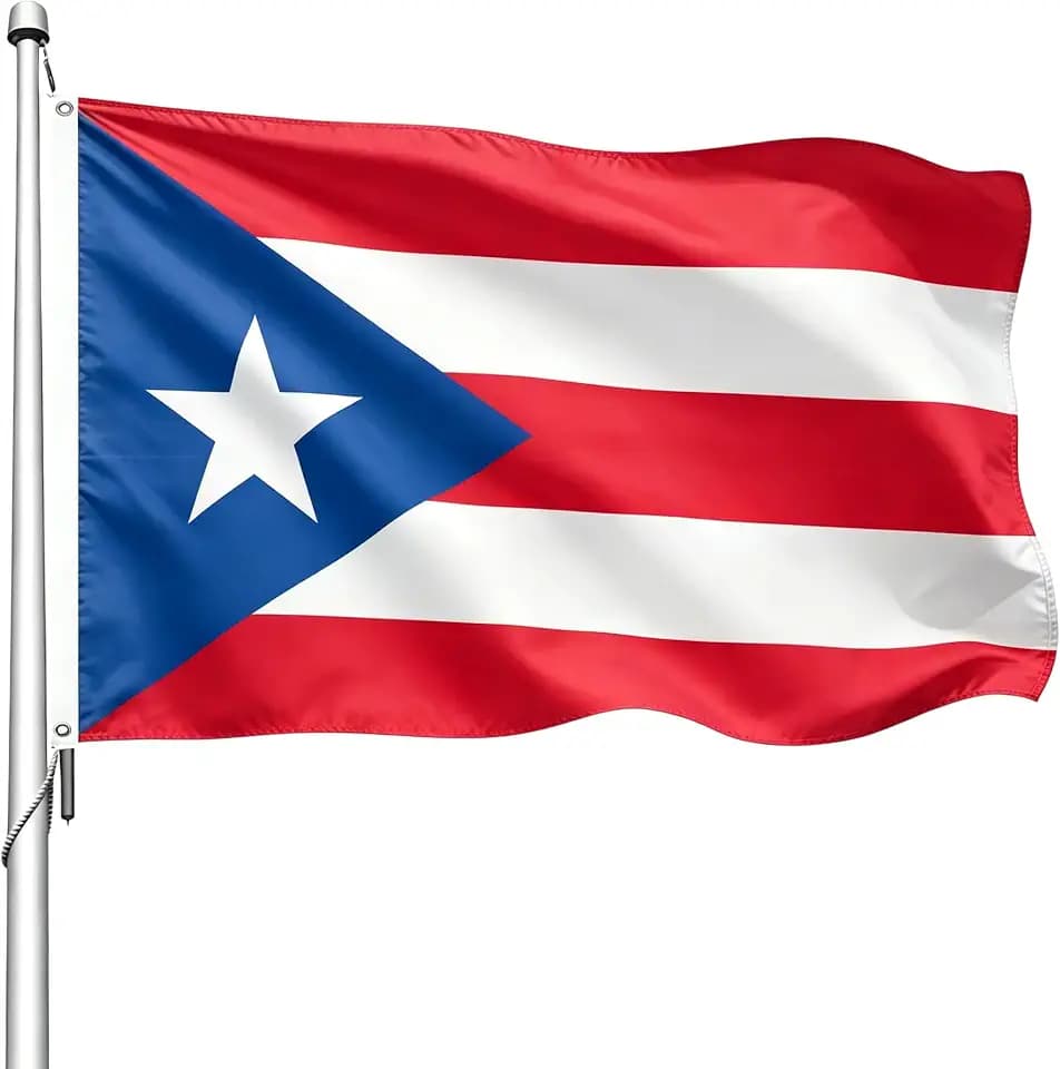 Puerto Rico Puerto Rican Flag 3x5 Ft Outdoor - Premium Polyester Double Stitched Puerto Rico Flags, Vivid Color Fade Proof Puerto Rican National Flags with 2 Brass Grommets