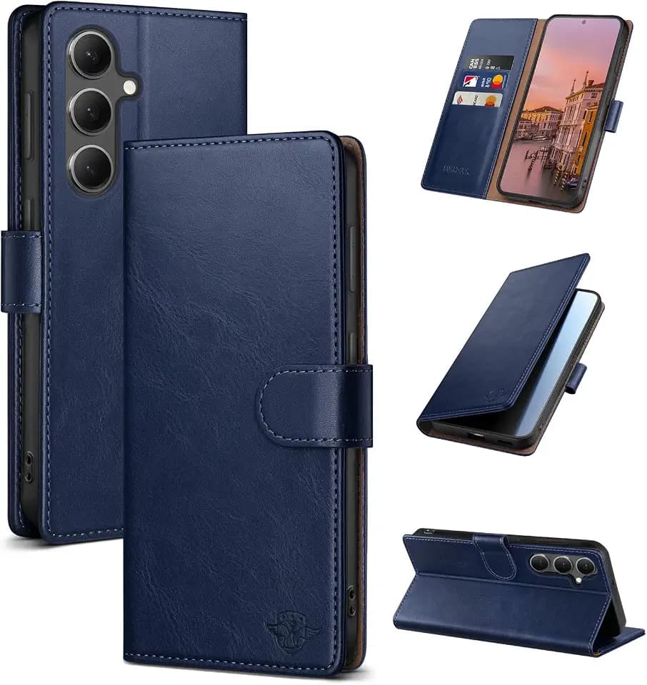 Wallet Case for Samsung Galaxy S24, Blue