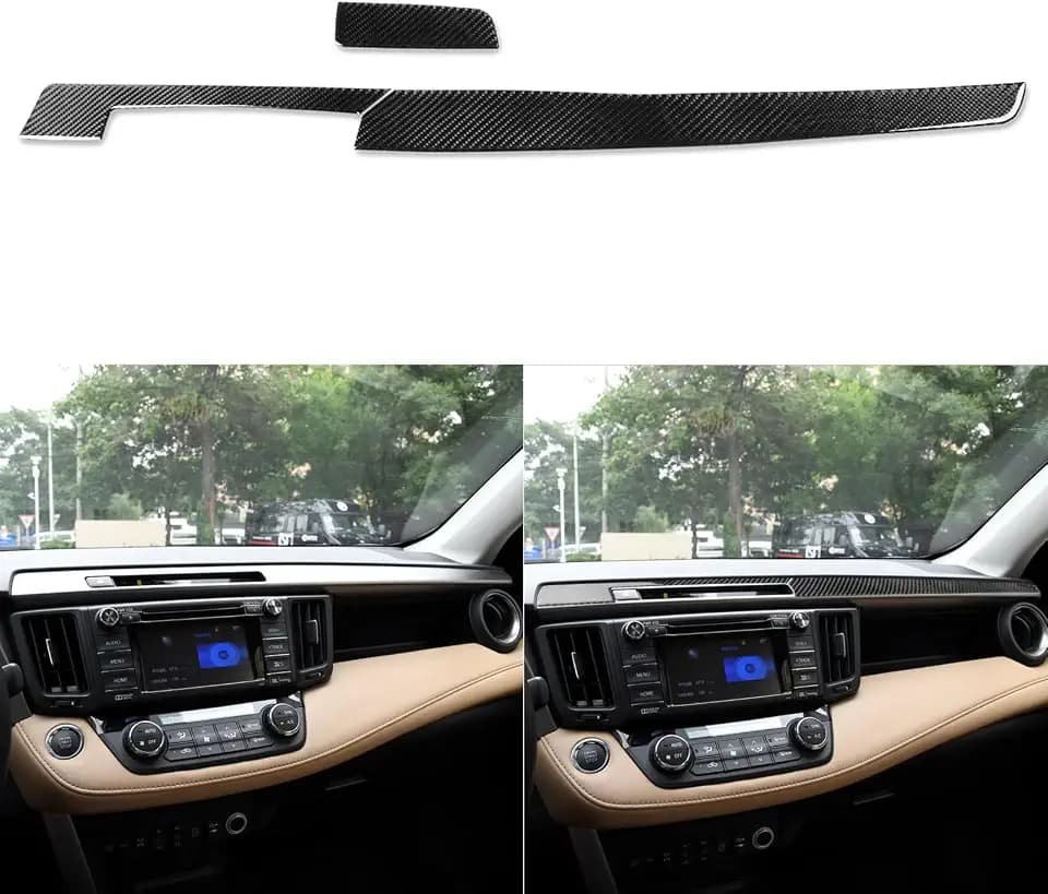 NVCNX Real Carbon Fiber Trim for Toyota RAV4 Interior Accessories