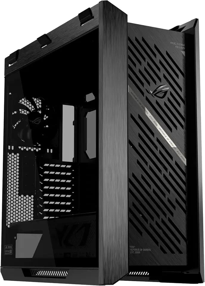 ASUS ROG Strix Helios II EATX Gaming PC case, with Dual Tempered Glass Side Panels, Support for Graphics Cards up to 450mm, Graphics Card Braces, Support up to 420mm radiators, 2 Year Warranty
