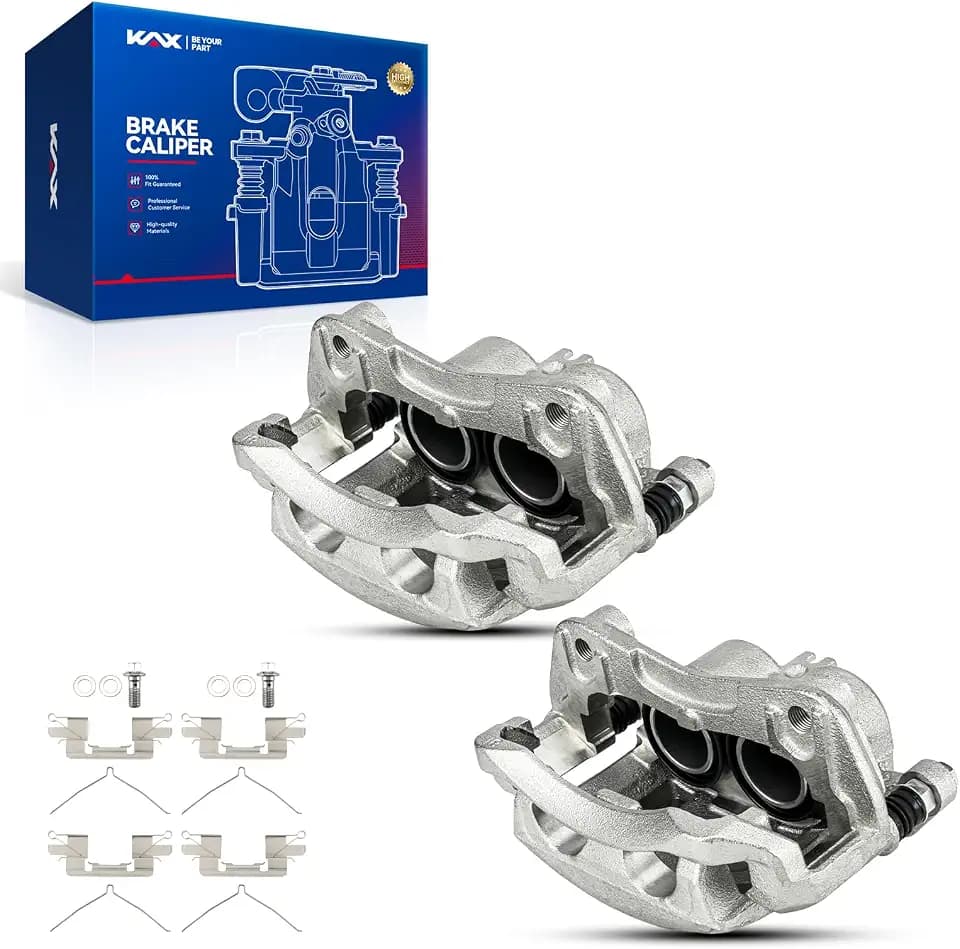 KAX 19B3122A+19B3123A Brake Caliper Compatible with Nissan Frontier 2005-2023, Nissan Xterra 2005-2015, Nissan Pathfinder 2005-2012, Suzuki Equator 2009-2012, Front Disc Brake Caliper
