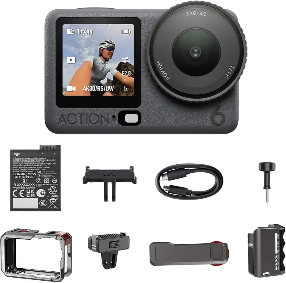 DJI Osmo Action 6 8K Waterproof Action Camera Bundle